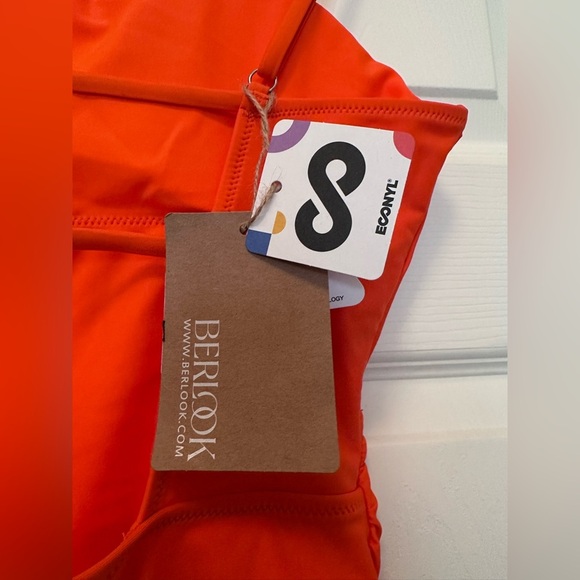 NEW Berlook Bright Orange Swimsuit, Large - Picture 6 of 7
